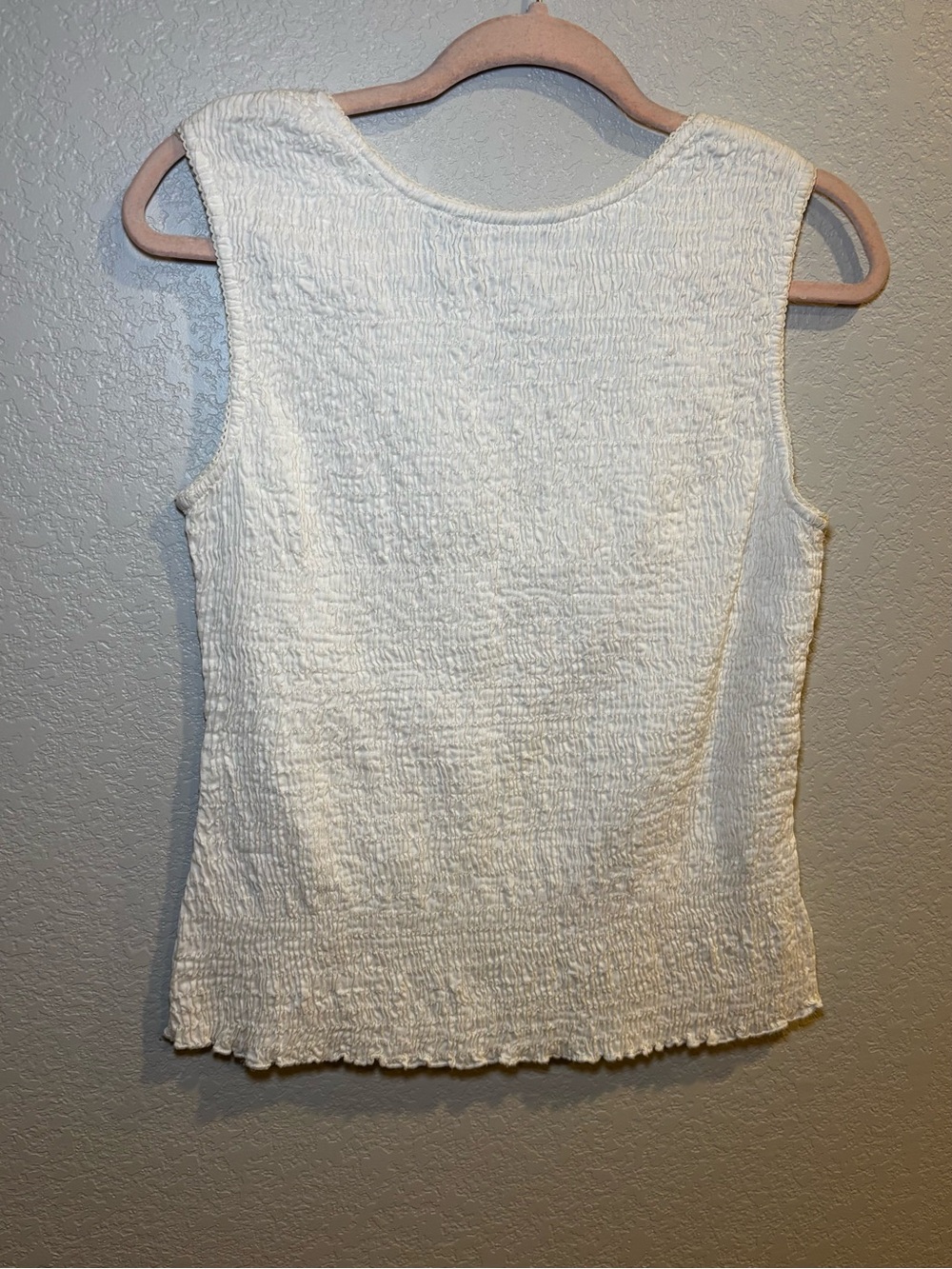 Perch Textured Cream Ribbed Tank Top - Picture 3 of 3